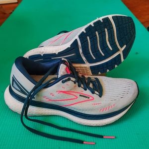 Brooks Glycerin 19 Women's 8 Running Sneaker Trainer Shoe Teal Blue Pink